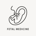 Fetus Icon Prenatal logo design Fetal Ultrasound