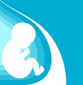 Fetus silhouette design Royalty Free Stock Photo