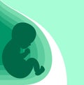 Fetus silhouette design Royalty Free Stock Photo