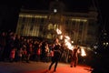 Fire show in Gmunden, Austria, Europe