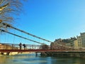 Feuillee bridge of the city of Lyon, France Royalty Free Stock Photo