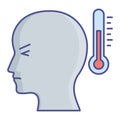 Fever Flat Style vector icon which can easily modify or edit Royalty Free Stock Photo