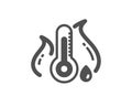 Fever temperature icon. Thermometer sign. Vector Royalty Free Stock Photo