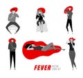 Fever vector icons