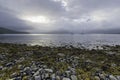 Boats on loch hourn on Isle of Skye