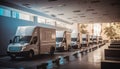 A Few Delivery Vehicles in the Underground Royalty Free Stock Photo