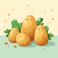 A few funny cartooon potatos vector illustration