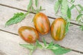 Few green tiger tomato Royalty Free Stock Photo