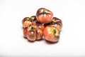 Few Green tiger tomato is wet. Royalty Free Stock Photo