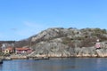 A few holiday homes in the archipelago of Gothenburg, Sweden, Scandinavia, islands, ocean, nature Royalty Free Stock Photo