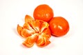 a few Mandarin isolated on white background