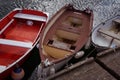 Few old wooden boats at the pier Royalty Free Stock Photo