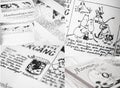 A few pages from the first book from Moomin comics Royalty Free Stock Photo