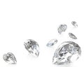 Few pear cut diamonds Royalty Free Stock Photo