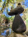 a few Pebbles structure in a water stream