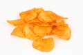 Potatoe chips with white background Royalty Free Stock Photo
