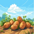 A few potatos vector illustration