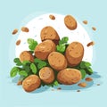 A few potatos vector illustration