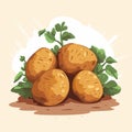 A few potatos vector illustration