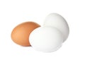 Few raw chicken eggs Royalty Free Stock Photo