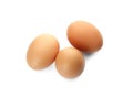 Few raw chicken eggs Royalty Free Stock Photo