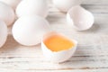 Few raw chicken eggs Royalty Free Stock Photo