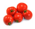 Few red tomatoes isolated Royalty Free Stock Photo