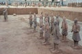 A few standing soldiers of Terracitta Army, Xian, China