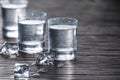 Few vodka shots Royalty Free Stock Photo