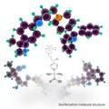Fexofenadine molecule structure Royalty Free Stock Photo