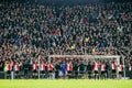 Feyenoord players thank the enthusiastic fans