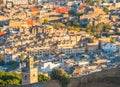 Fez medina view from above with sunset light in Morocco Royalty Free Stock Photo