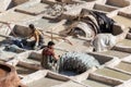 Fez, Morocco 01/02/2020 Choura Tannery world famous site of leather production Royalty Free Stock Photo