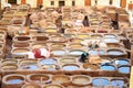 Chouwara traditional tannery in Fez, Morocco Royalty Free Stock Photo