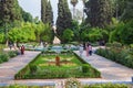 FEZ, MOROCCO - JUNE 02, 2017: The Jnan Sbil city park in Fez on a sunny day