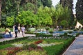 FEZ, MOROCCO - JUNE 02, 2017: The Jnan Sbil city park in Fez on a sunny day