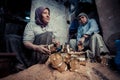 FEZ, MOROCCO, JUNE 2016: traditional shop in the old market. Street vendor in the old medina Royalty Free Stock Photo