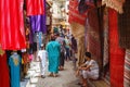 FEZ, MOROCCO - MAY 31, 2017: Unknown people in market in medina quarter of Fez. The medina of Fez is listed as a World Heritage