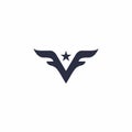 FF Fly Logo. V Wing Logo Design