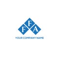 FFA letter logo design on WHITE background. FFA creative initials letter logo concept. FFA letter design Royalty Free Stock Photo