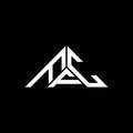 FFC letter logo creative design with vector graphic, FFC simple and modern logo in triangle shape Royalty Free Stock Photo