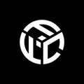 FFC letter logo design on black background. FFC creative initials letter logo concept. FFC letter design Royalty Free Stock Photo