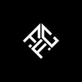 FFC letter logo design on black background. FFC creative initials letter logo concept. FFC letter design Royalty Free Stock Photo