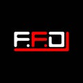 FFD letter logo creative design with vector graphic, FFD Royalty Free Stock Photo
