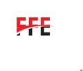 FFE Letter Initial Logo Design Vector Illustration Royalty Free Stock Photo