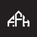 FFH letter logo design on black background. FFH creative initials letter logo concept. FFH letter design Royalty Free Stock Photo
