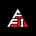 FFI triangle letter logo design with triangle shape. FFI triangle logo design monogram. FFI triangle vector logo template with red Royalty Free Stock Photo