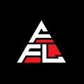 FFL triangle letter logo design with triangle shape. FFL triangle logo design monogram. FFL triangle vector logo template with red Royalty Free Stock Photo