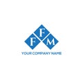 FFM letter logo design on WHITE background. FFM creative initials letter logo concept. FFM letter design Royalty Free Stock Photo