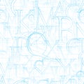 Font seamless 02 blue white Royalty Free Stock Photo